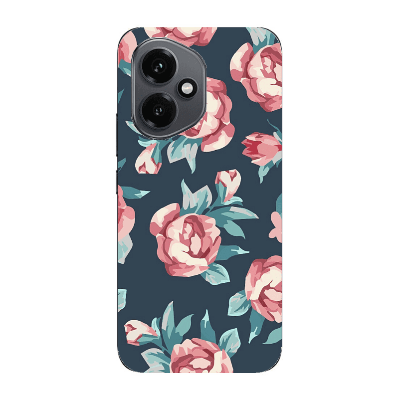 Honor Magic 400 Purple roses Transparent Silicone TPU Θήκη